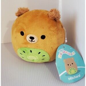 Squishmallows 2023 Fruit Animal Squad 5" Mitchard the Kiwi Bear Plush Doll